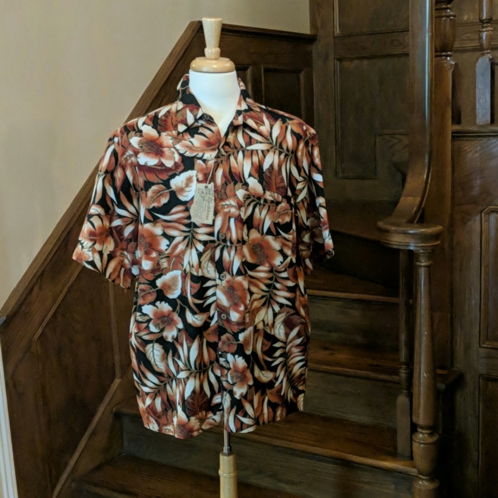 Caribbean Men's Silk Shirt